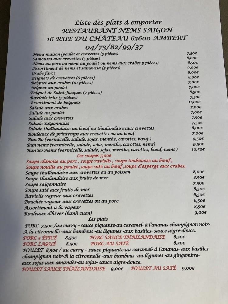 Nems Saigon - Menu Image 2